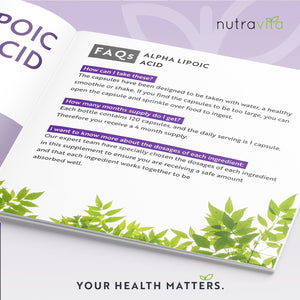 Alpha Lipoic Acid 650Mg – 120 High Strength ALA Vegan Friendly Capsules – 4 Month Supply – Alpha-Lipoic Acid – No Synthetic Binders or Fillers – Made in the UK by Nutravita