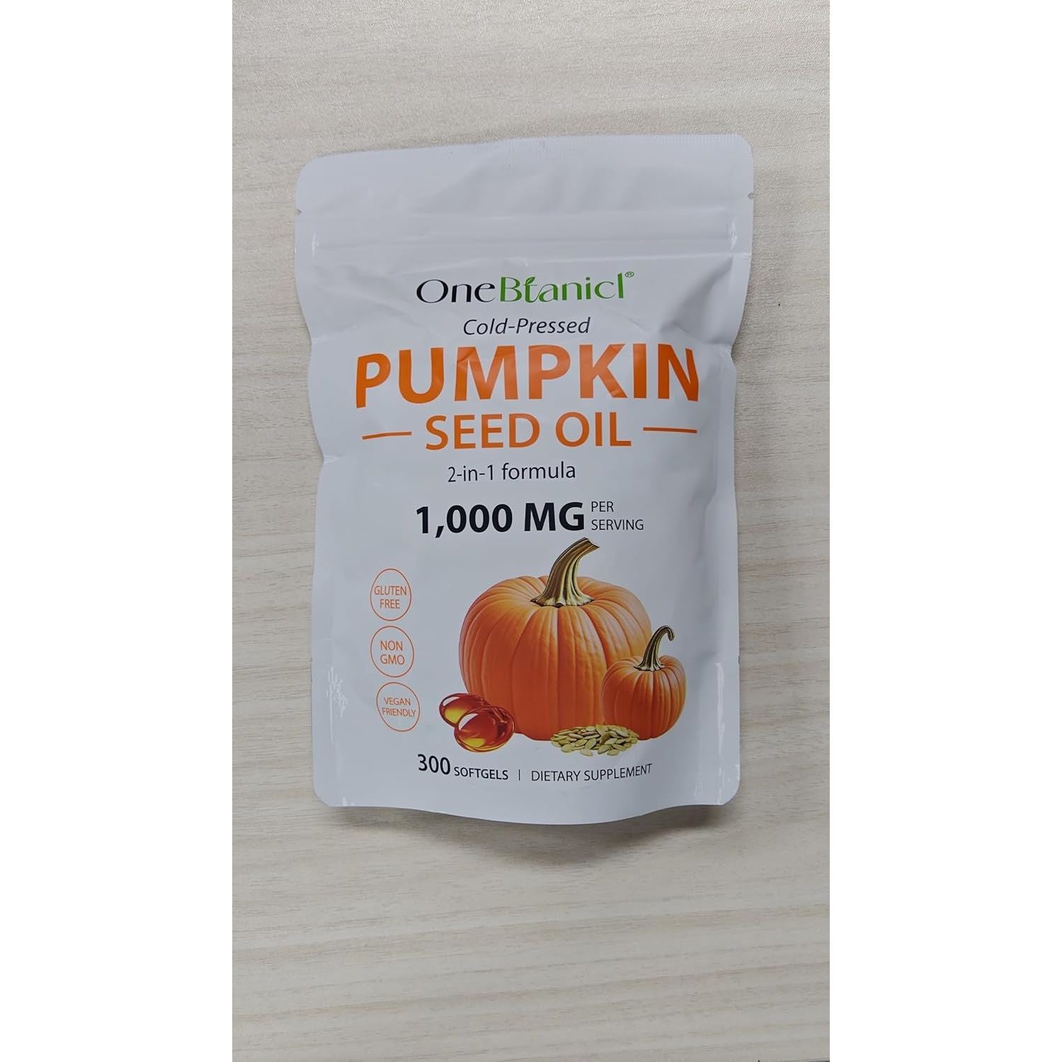Pumpkin Seed Oil Capsules 1000Mg per Serving - 300 Softgels for Hair & Urinary Support - 2-In-1 Formula, Rich in Zinc & Omega Fatty Acids - Easy-To-Swallow, Vegan