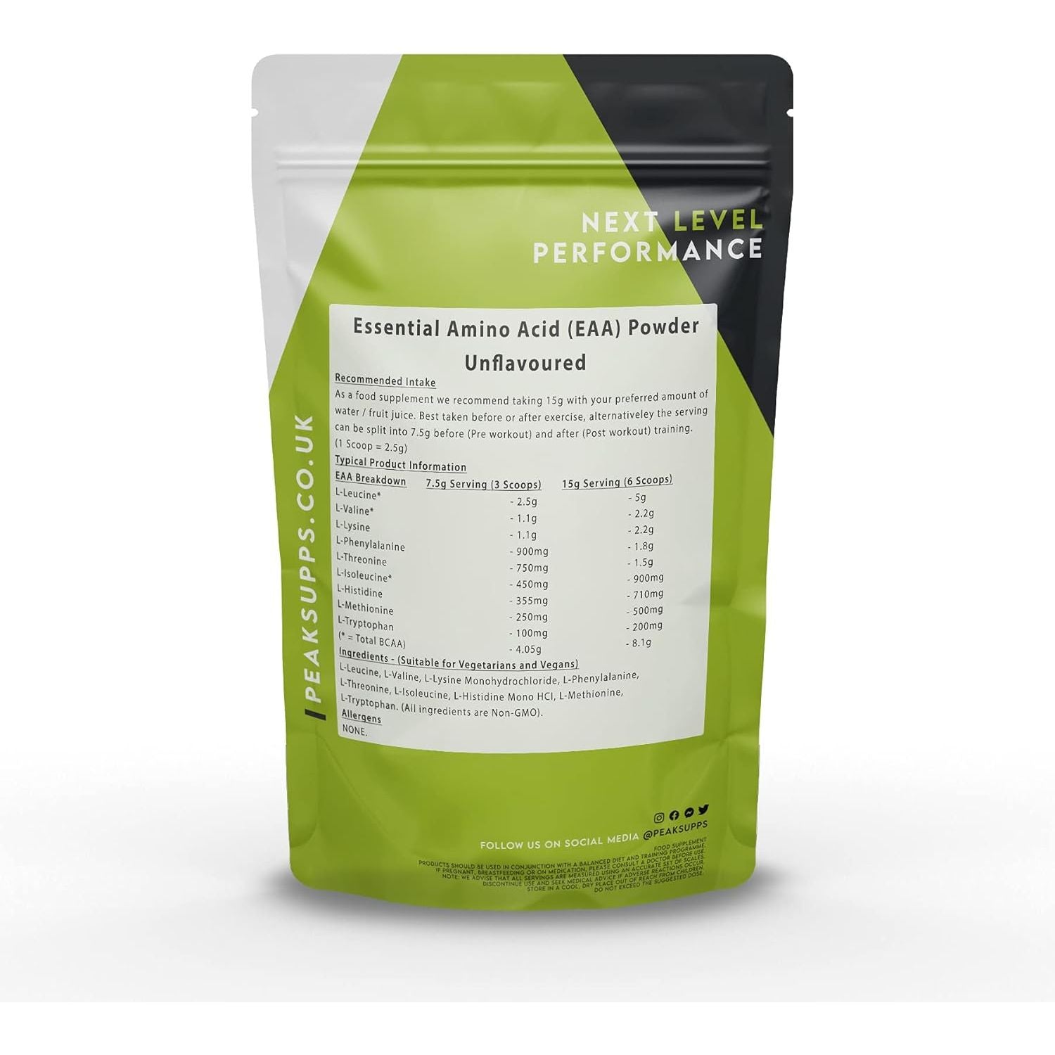 Essential Amino Acids Powder - EAA | Vegan | Packaging May Vary (500G)