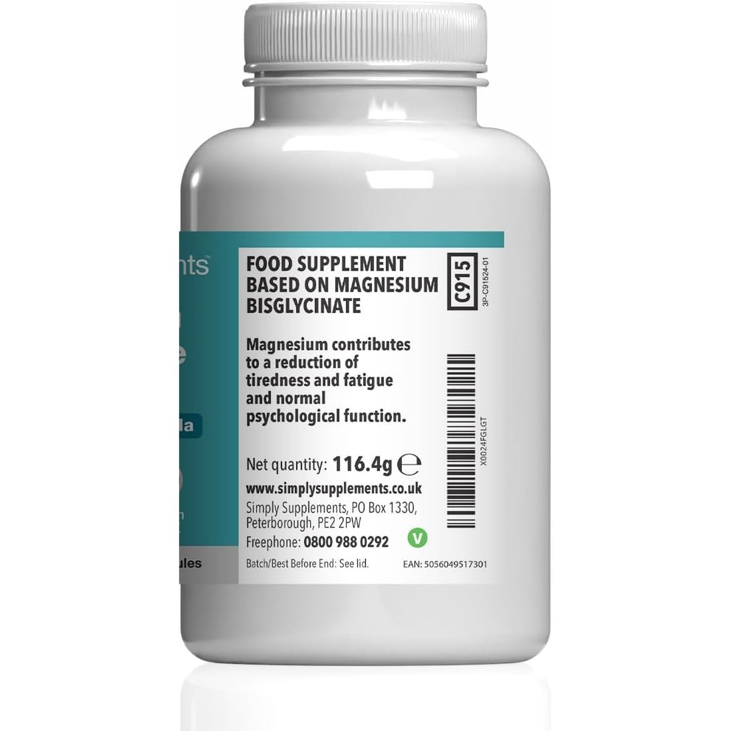 Magnesium Bisglycinate 1500Mg | Supports Energy, Muscle & Psychological Function | High Absorption, Gentle on Digestion | Vegan Friendly | 120 Capsules = 2 Months’ Supply | Gmp-Certified & Uk-Made
