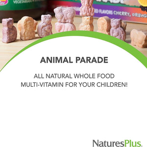 Naturesplus Animal Parade Gold Liquid Multivitamin - Food Extracted Vitamins and Superfoods for Kids - Natural Tropical Berry Flavour - Immune Support - Gluten Free, Vegetarian - 900Ml