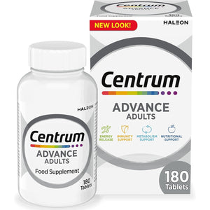 Centrum Advance Multivitamin & Mineral Supplements, 24 Essential Nutrients Including Vitamin D, C, Calcium, Daily Multivitamin Tablets, 180Ct