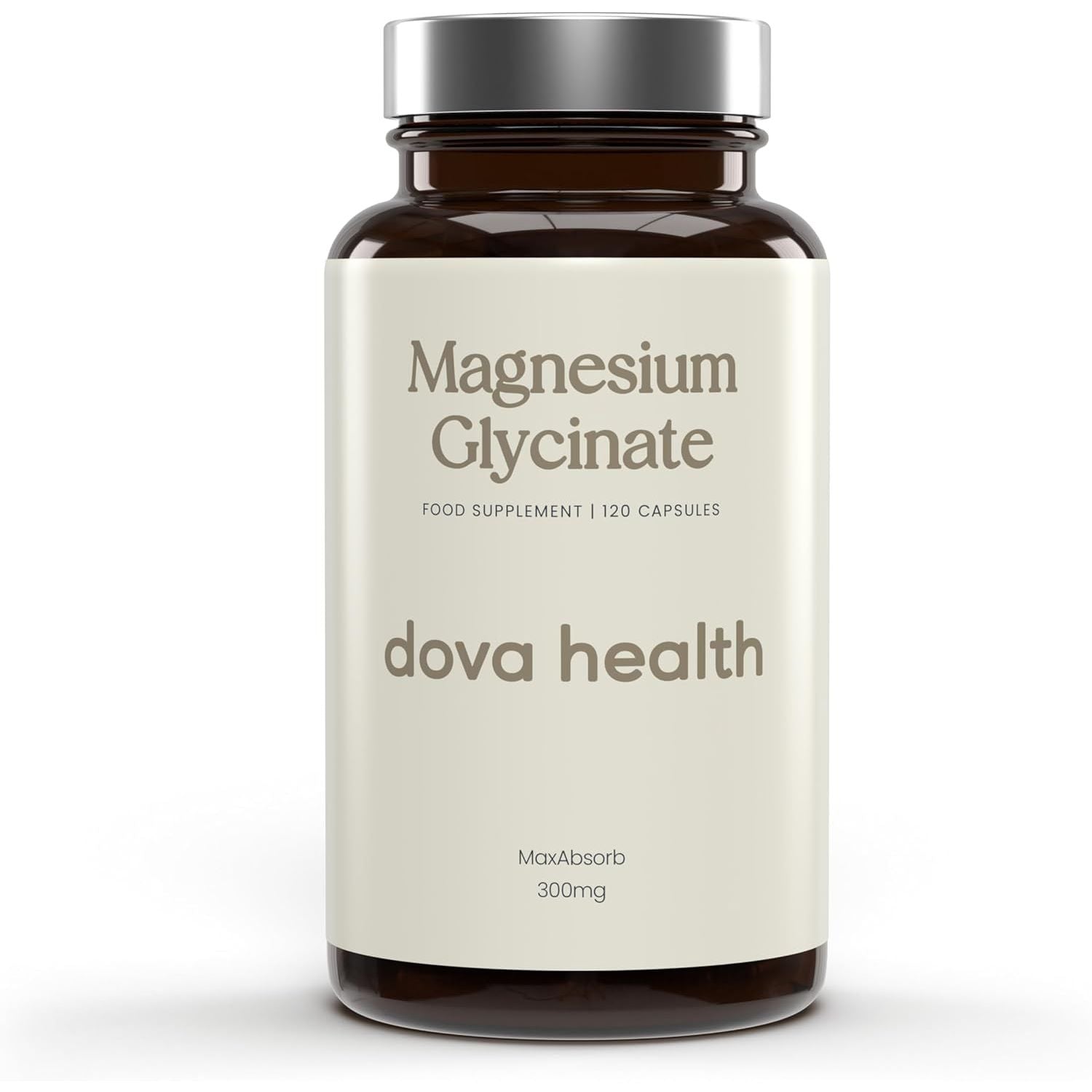 Dova Health Glycinate 300Mg - High Absorption Chelated Magnesium Bisglycinate - Pure Magnesium Supplement for Sleep, Stress Relief, Muscle & Bone Support - 120 Vegan Capsules, Made in UK