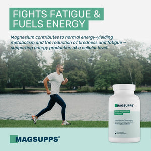 MAGSUPPS Triple Magnesium Complex for Muscles, Calm, Sleep & Energy - 300Mg of Pure Magnesium Glycinate, Malate & Citrate - 120 Capsules - 40 Servings - UK Made - Lab Tested - No Fillers