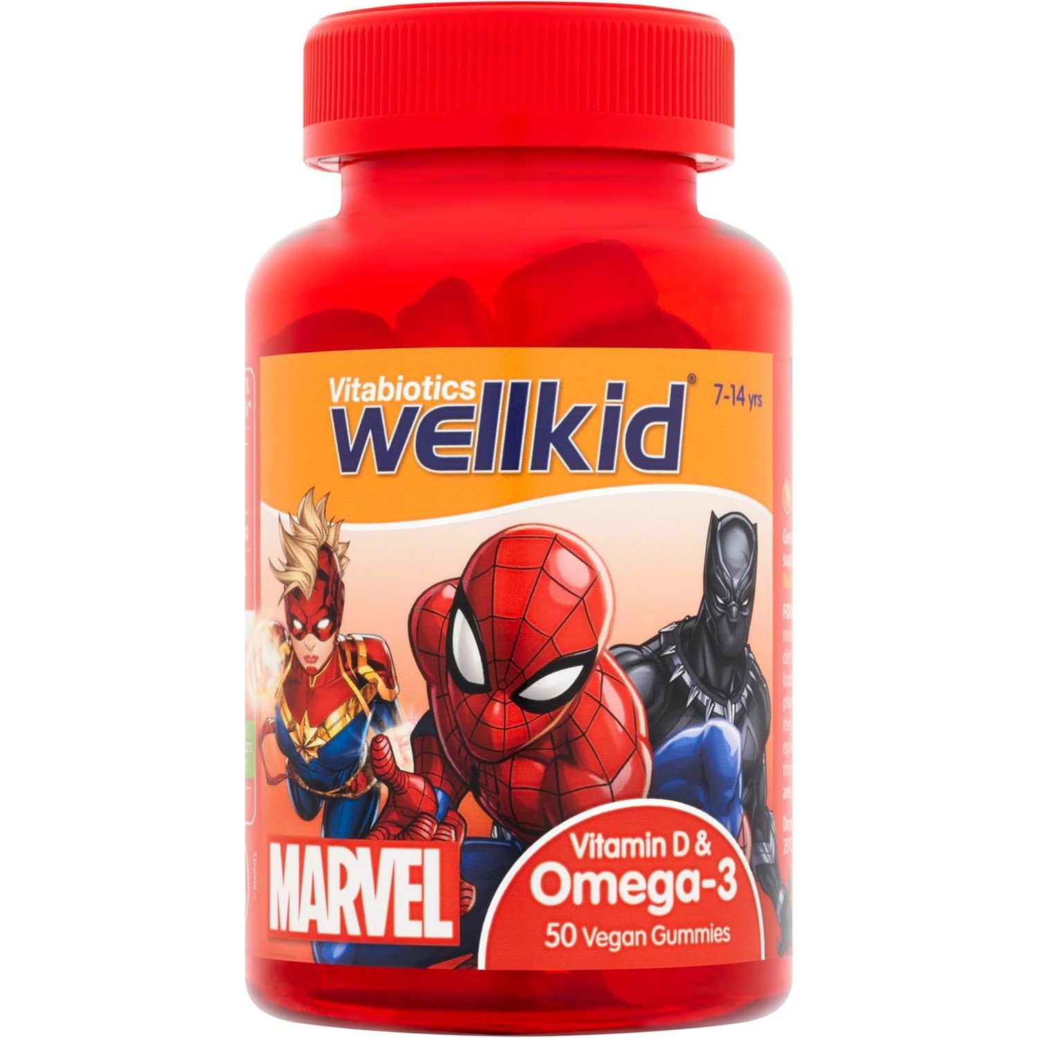 Wellkid Vitabiotics Wellkid Marvel Omega 3 and Vitamin D, Soft Jellies, 174 G, 50 Count