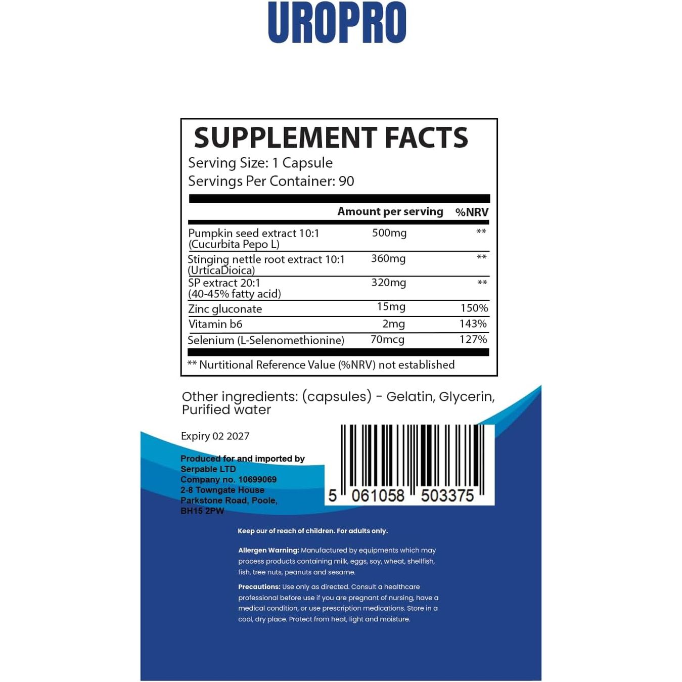 Pumpkin Seed Oil Capsules for Prostate Support – Uropro Men'S Supplement with Selenium – Prostate Supplements for Men UK – Natural Prostate Health Formula