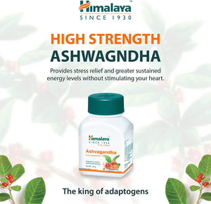 Himalaya Herbals Pure Herbs Ashvagandha Herbal Food Supplement | Helps Maintain a Healthy Balance and Healthy Sleep | Supports in Stress, for Daily Dose of Energy - 60 Vegetarian Capsules