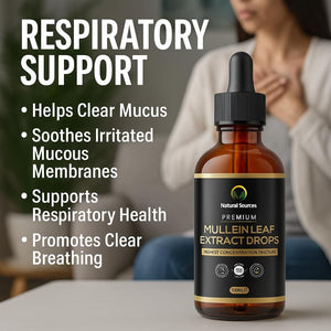 Mullein Leaf Extract for Lungs 100Mls -UK Grown & Produced-Highest Concentrate Tincture - Mullen Drops - XXL Size 100Ml = 100 Servings(3 Month Supply). GMDP ORG Certified/Vegan/Non Gmo/Cruelty Free.
