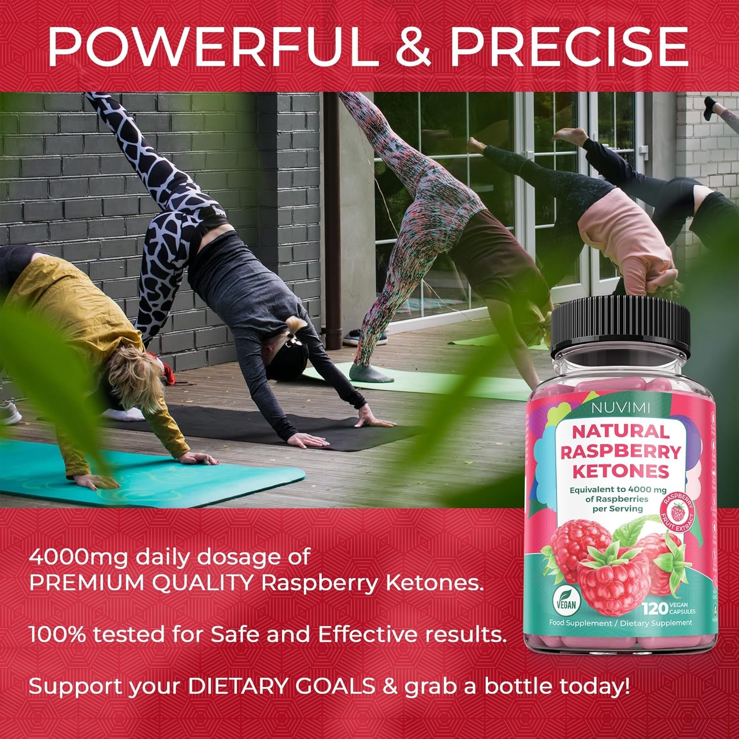 Raspberry Ketones - 4000 Mg - Natural Food Supplement to Help Support Healthy Keto Diet for Men & Women - 120 Pills