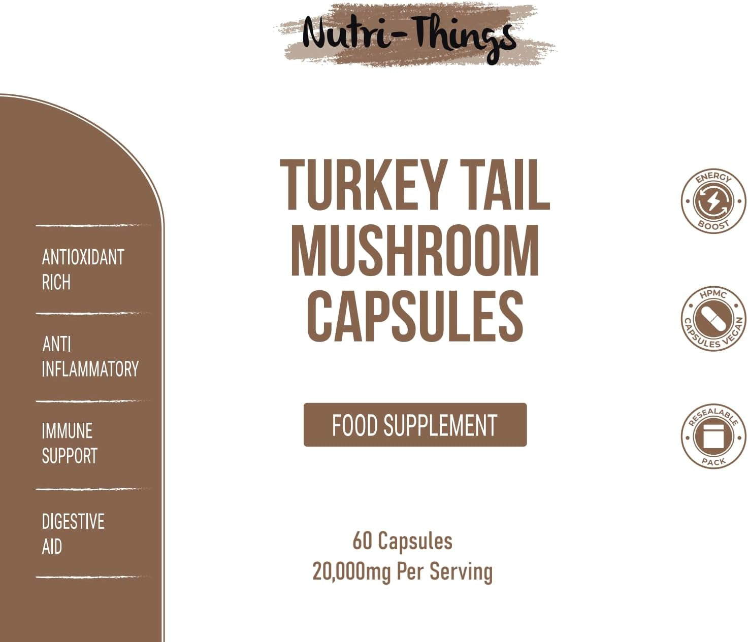 Turkey Mushroom Capsules (Pack of 60)