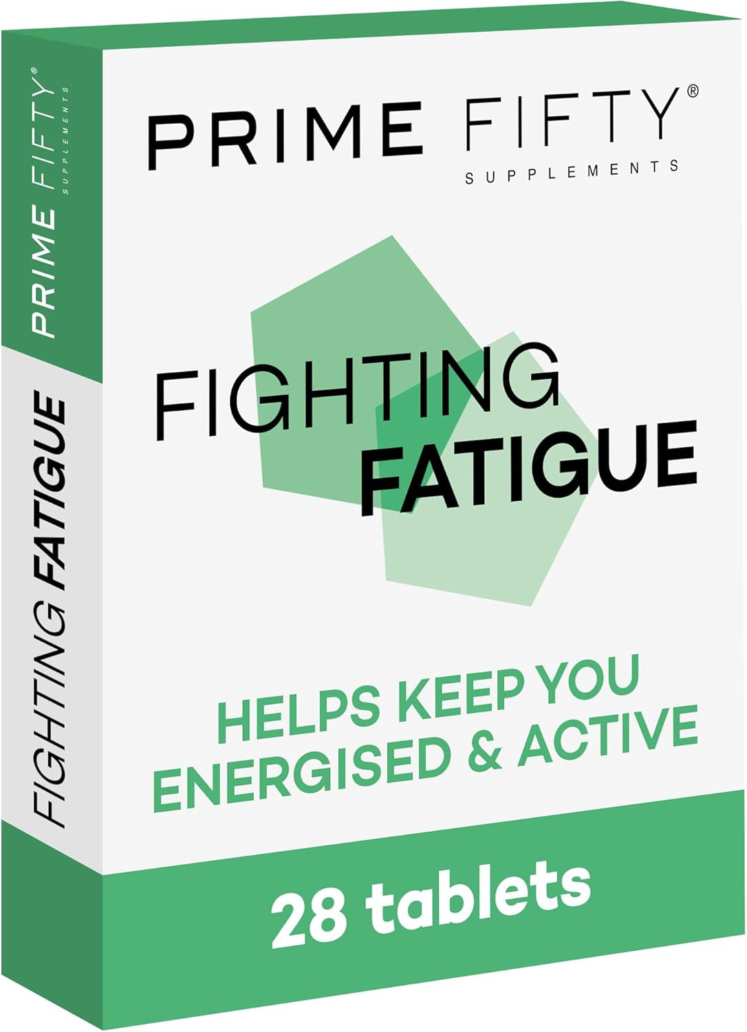 Prime Fifty Fighting Fatigue Supplement – 28 Day Supply – Energy Tablet with Vitamin B12, Magnesium & Iron for over 50S – Co-Enzyme & C, D & B Vitamin Tablets for Tiredness & Fatigue