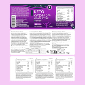 Keto Complete Diet Pills – 2 Month Supply – Max Strength 1788Mg Complex for Men & Women - MCT Oil, Green Tea, Vitamins & Minerals – Contribute to Fatty Acid & Carb Metabolism – Made in the UK