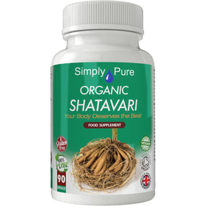 Simply Pure Organic Shatavari for Women'S Health & Vitality | 500Mg Capsules X 90 | 100% Pure Soil Association Certified | Gluten Free | GM Free | Vegan
