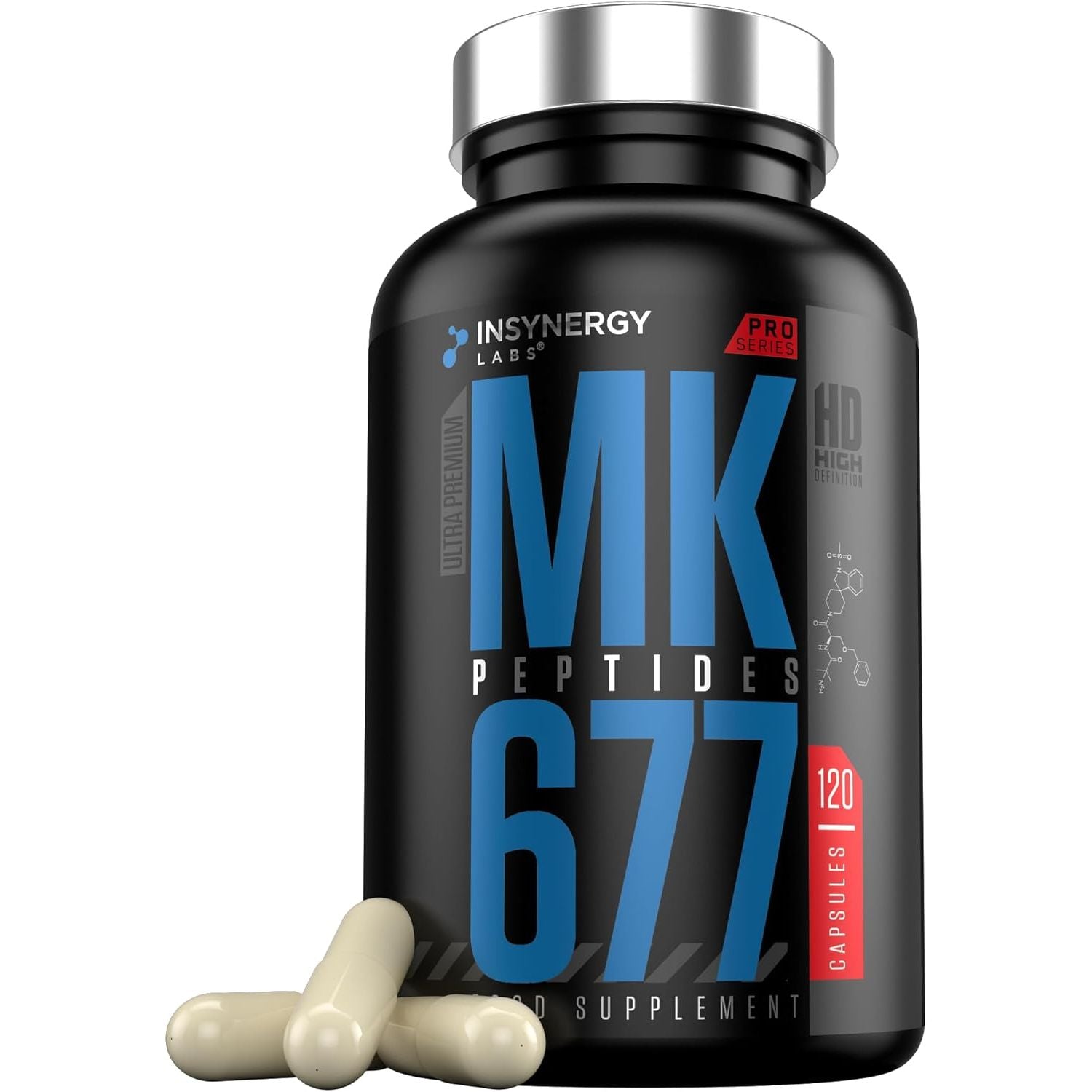 Mk-Peptides 677 100% Natural Formula HGH Supplement for Men – Muscle, Energy, Strength, High-Purity Arginine, Maca, Ashwagandha, Ornithine, Lysine, Glutamine, Glycine – 120 Vegan Capsules