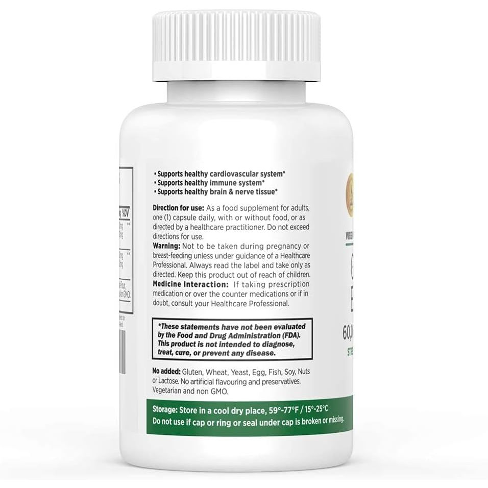 Plantonin Grape Seed Extract Capsules, 465 Mg – Polyphenols Supplement for Optimal Blood Flow & Kidney Support | 60 Capsules with 93% Opcs – 60,000Mg Strength, GMO & Gluten-Free