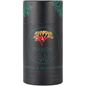 Sea Moss Capsules (1000Mg per Day) | 60 Vegan Capsules | Wildcrafted from Grenada (Also Known as Irish Moss) | Non GMO | Dr Sebi Approved (Sea Moss & Bladderwrack)