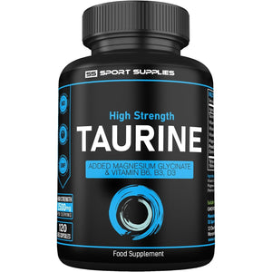 Taurine Supplement 1500Mg Capsules per Serving - Added Magnesium Glycinate, Vitamin B6, B3 and Vitamin D3-120 High Strength Taurine Capsules - (2 Capsules per Serving)