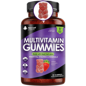 Multivitamin Gummies High Strength for Men Women - Vegetarian +14 Essential Vitamins & Minerals - Gluten Free, Non-Gmo Multi Vitamins Chewable Adults Vitamin C a D E B12 B6 & Biotin, Zinc & Iodine