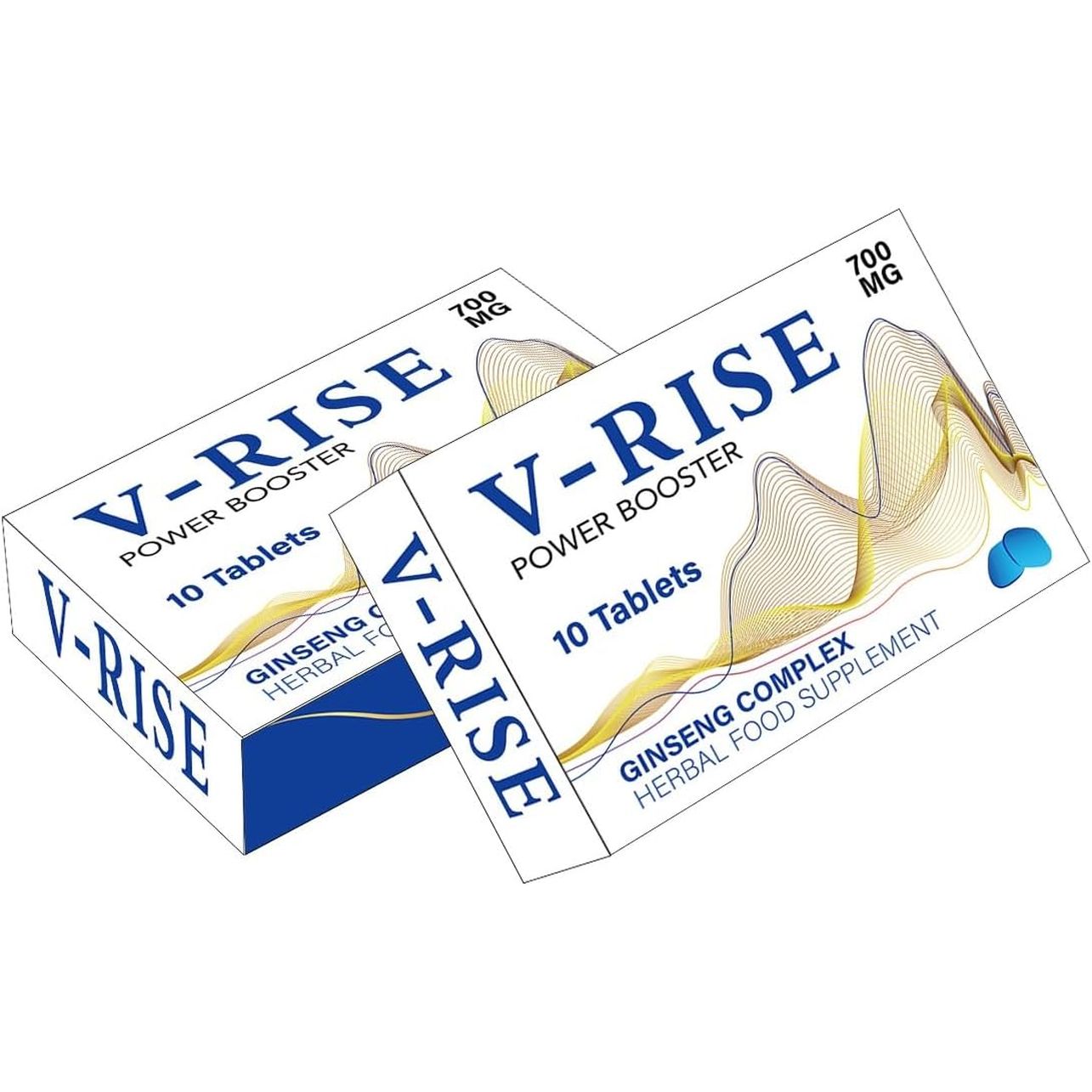 V-RISE Blue-New Stronger for Longer Formula for Men - Ultra Strong Performance Enhancing Pills, Stamina Endurance Booster Blue Supplement Pills for Men - 10 Ginseng Tablets 700MG