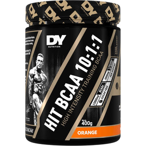 DY Nutrition HIT BCAA 10:1:1 (Orange) with L-Citrulline Malate, Beta Alanine + 12G of Branch Chain Amino Acids 400G Powder, 20 Servings - Optimal Pump & Performance | Non Stim Pre & Intra Workout