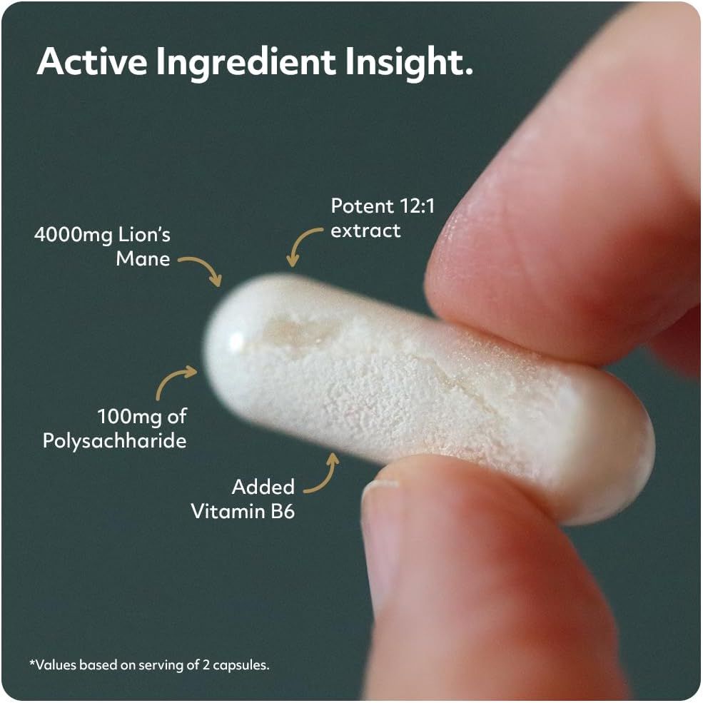 Lion'S Mane Limitless | 4000Mg per Serving | Supports Mental Performance & Energy | 12:1 Extract | 60 Capsules - Protein Works