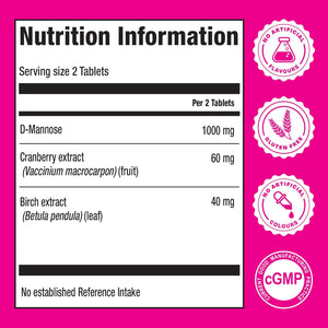 Elements UT Rescue - Supplement for Urinary Tract Support with D-Mannose Cranberry Extract and Birch Leaf Extract, UT and Bladder Health for Women and Men, Non-Gmo Gluten Free 60 Tablets