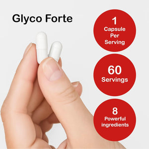 Glyco Forte Glucose Management Supplement, Blood Sugar Metabolism, Metabolic Health, Weight Management, 60 Capsules, 1 Capsule per Serving, 60 Servings