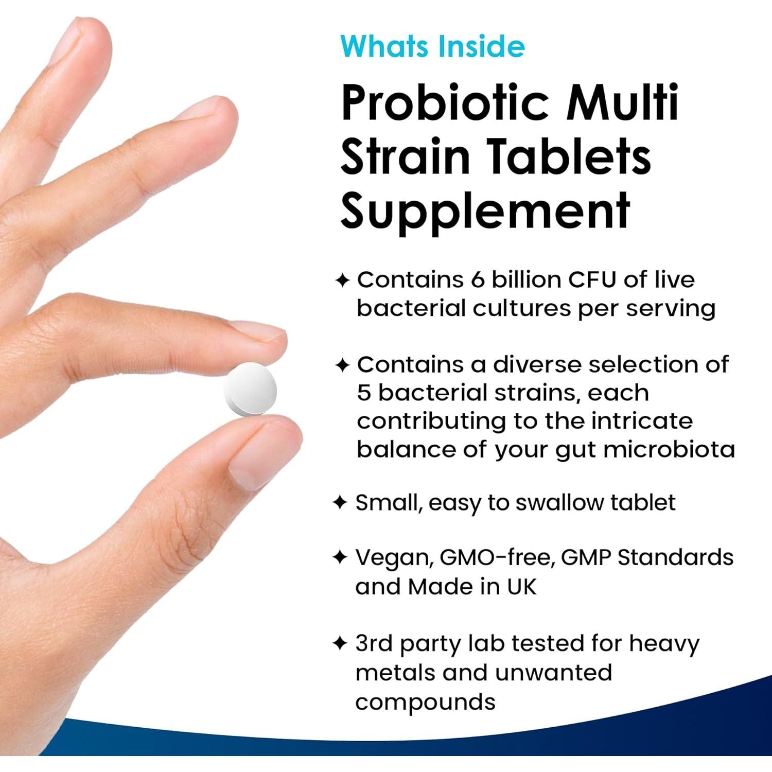 Bio Cultures for Daily Gut Health - Multi Strain Supplements - Acidophilus Tablets High Strength - Digestive & Gut Health Supplements Lactobacillus - Vegan, Gmo-Free, Gluten-Free, UK Made