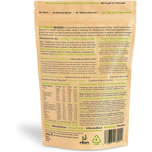 Hion Super Greens Powder | 11 Superfoods Incl. Wheatgrass, Spirulina, Chlorella & Green Tea | Energy, Gut & Immune Support | No Fillers | Vegan & Gluten-Free | 30 Servings | Award-Winning & UK Made