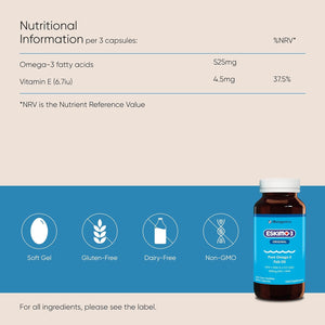 Eskimo-3 Fish Oil by Metagenics - Source of Omega-3 and Essential Fatty Acids EPA & DHA - 250 Mini Capsules