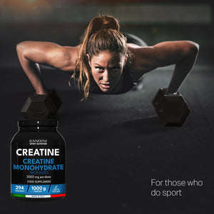Bandini® Creatine Monohydrate Powder 1Kg/1000G | Pure Creatin Micronised | Improve Training, Sport, Gym, Pre Workout, Physical Performance and Recovery | Muscle Power & Strength | 100% Vegan | Non-Gmo