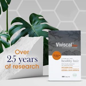Viviscal Hair Supplement for Men, Pack of 180 Tablets, Natural Ingredients with Rich Marine Protein Complex Aminomar C, Zinc & Flax Seed, Contributes to Healthy Hair Growth (3 Month Supply)