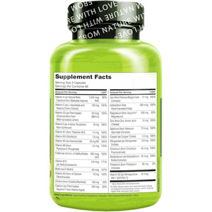 NATURELO Prenatal Multivitamin - Natural Vitamins & Minerals - Active Folate, Iron & Calcium - Essential Nutrients during Pregnancy & Conception - No Gmos - 180 Vegan Capsules | 2 Month Supply