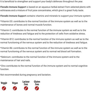 Immune Support Supplement, 250Ml, with Vitamin D, C, B12, B6 and Zinc, Vegan Friendly Liquid Formula