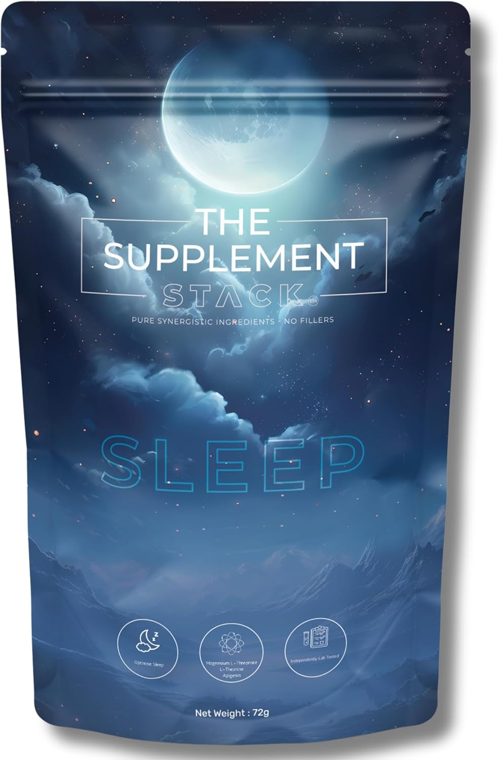 The Supplement Stack - Sleep - 3 in 1 Magnesium L-Threonate, L-Theanine & Apigenin for Deeper Sleep, Relaxation, Cognitive Support, and Mood Enhancement. Clinically-Proven - UK Company