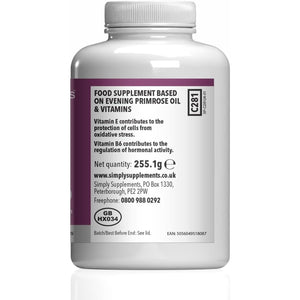 Evening Primrose Oil 3000Mg Capsules | Supports Hormonal Balance & Healthy Skin | with Added Vitamins B6 & E | 360 Softgels Capsules = 4 Months’ Supply | Gmp-Certified & Uk-Made