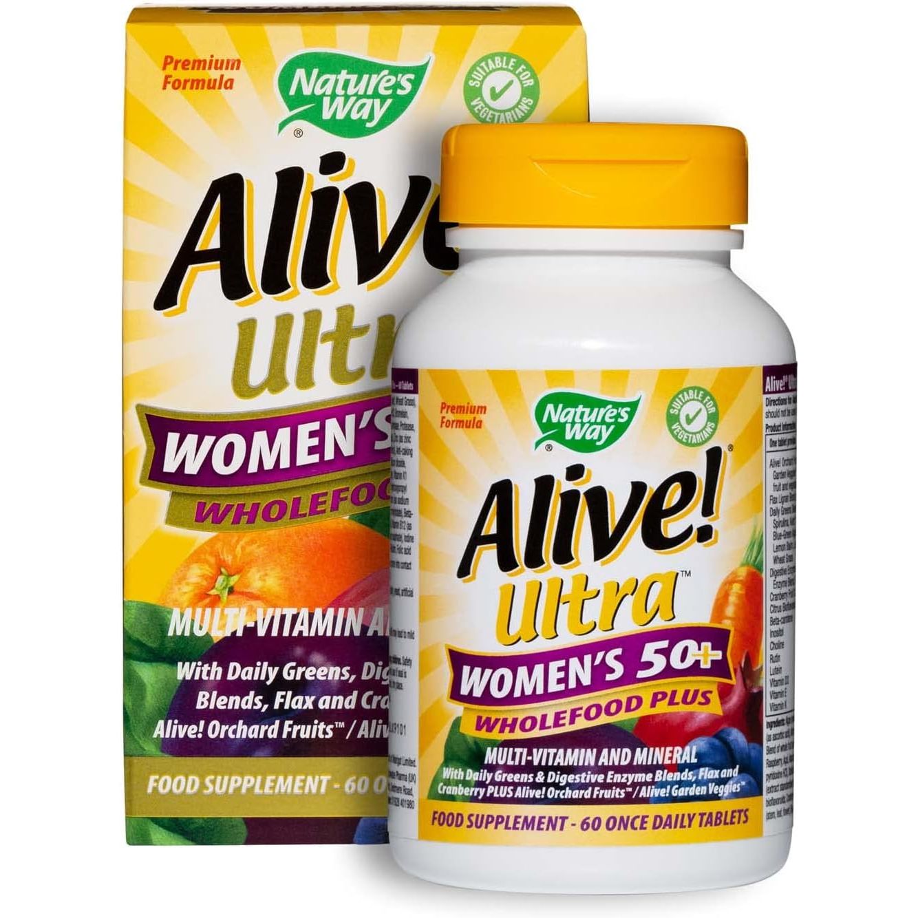 Alive! Ultra Women'S 50+ Wholefood plus Multivitamins - 60 Tablets