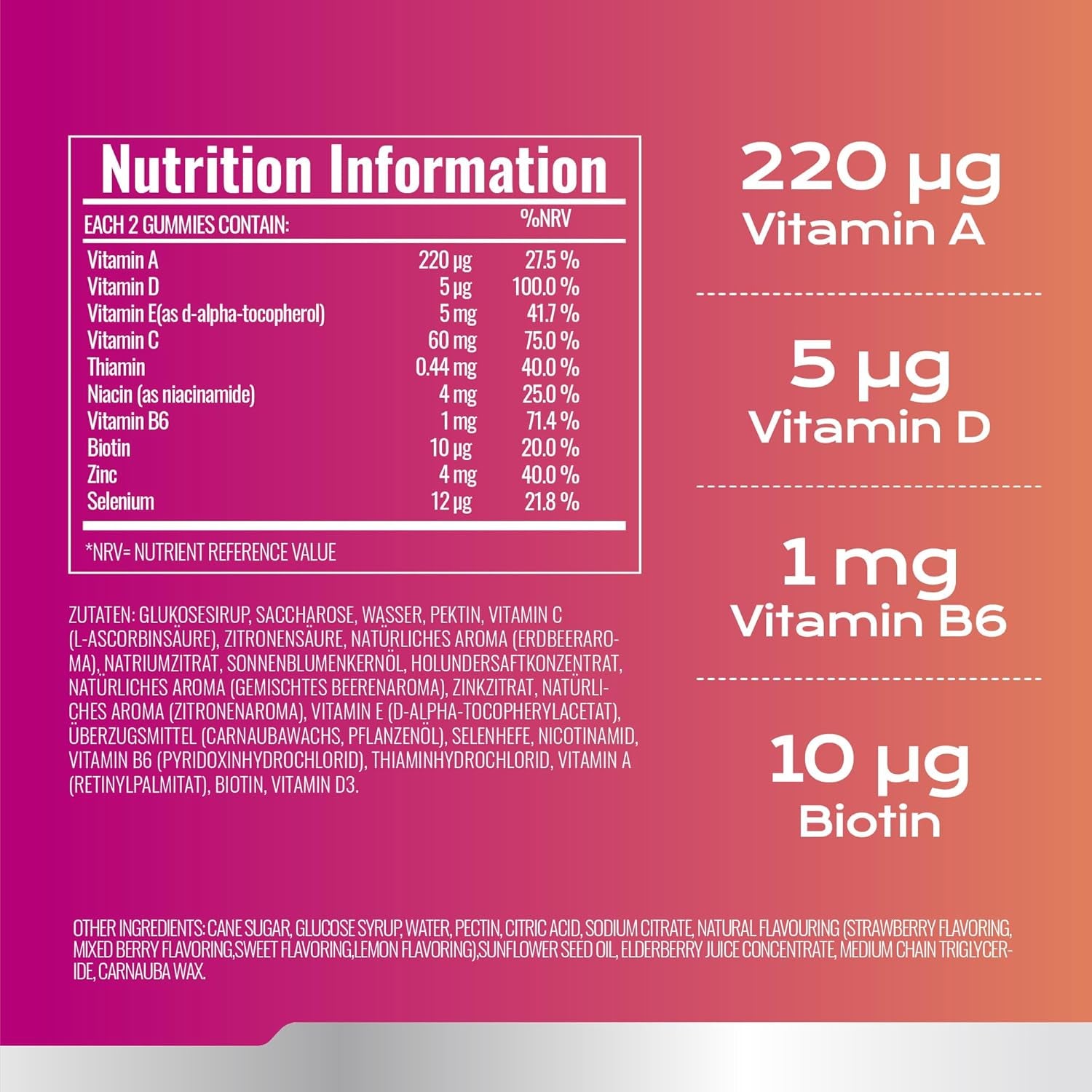 Adults Multivitamin Gummies,Mixed Berry Flavor,Essential Daily Vitamins A, C, D2, E, B6, Biotin & Zinc for Teens and Adults, 120 Count, 3G Each,Gelatin Free,Gluten-Free,Non-Gmo