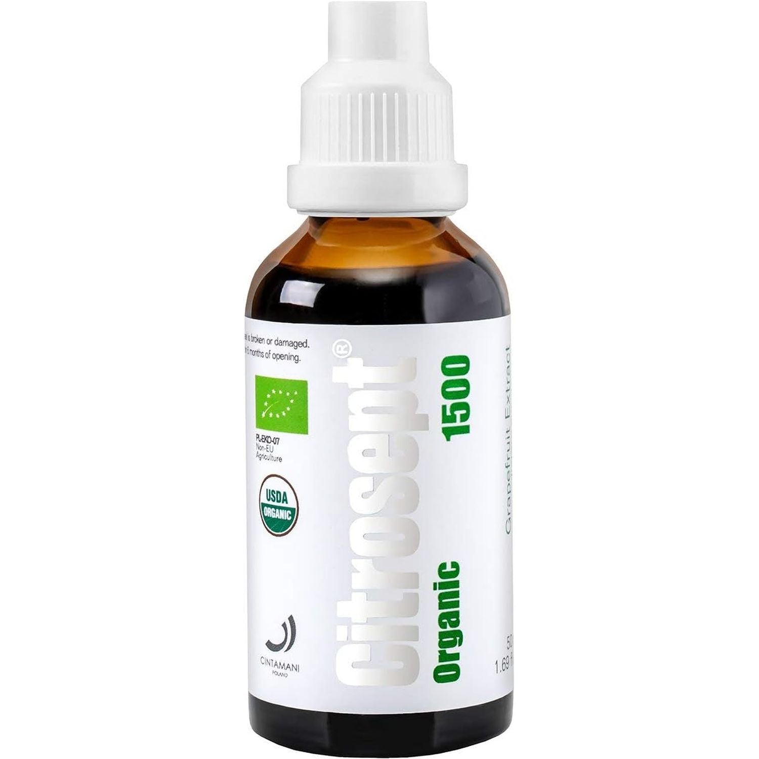 Citrosept Organic Grapefruit Seed Extract with Bioflavonoids GSE 1500, 50 Ml