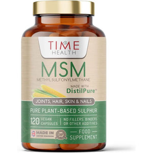 Distilpure MSM - Plant-Derived Sulphur 1000Mg Capsules - UK Manufactured - Zero Additives - Pullulan (120 Capsule Pouch)