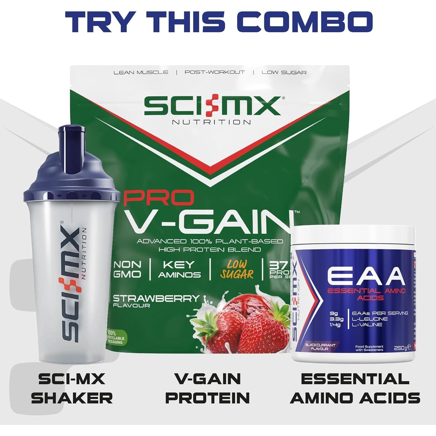 SCI-MX Protein Shaker Bottle for Protein Shakes - 100% Leak Proof • Smooth / Easy Blending • 500Ml
