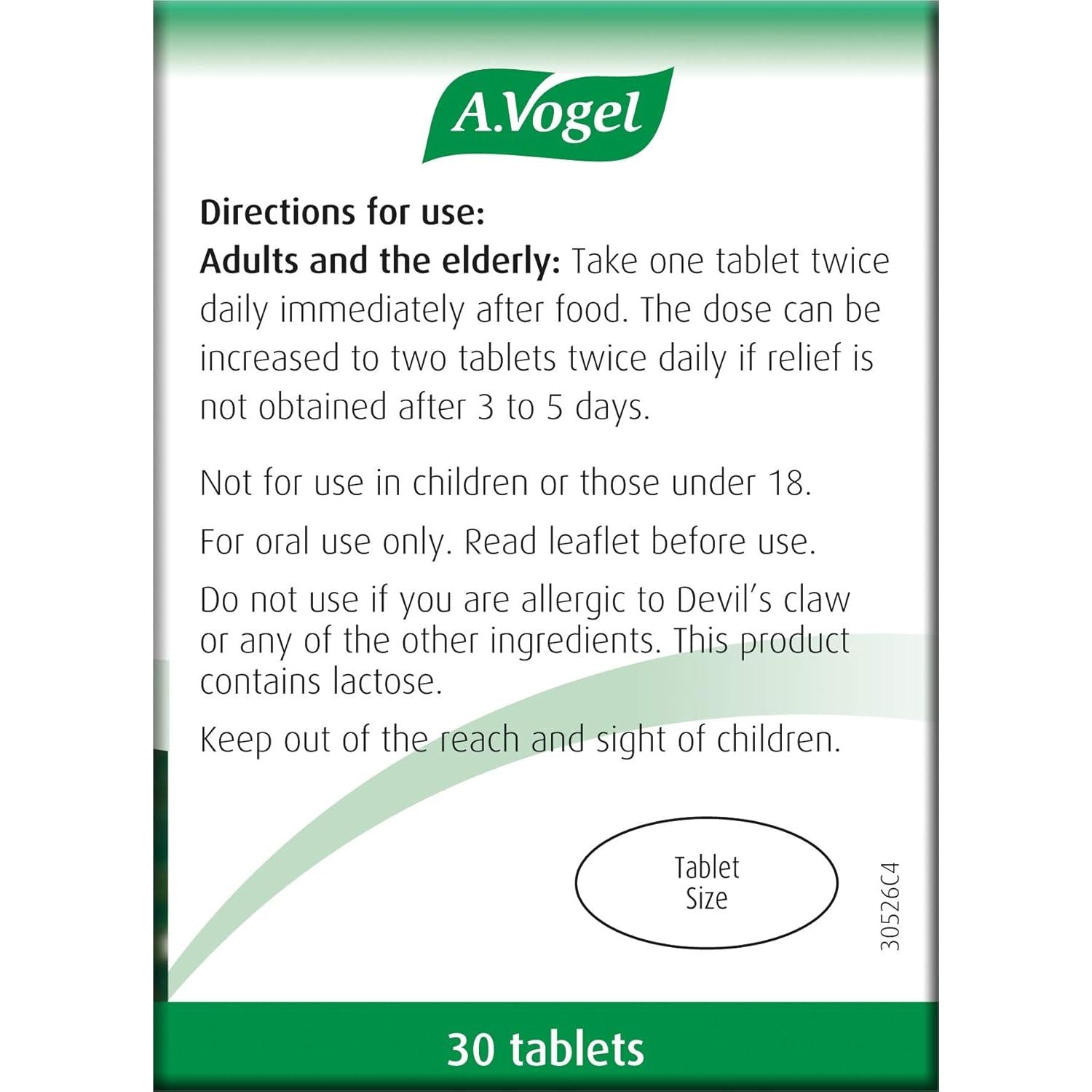 A.Vogel Atrosan Devil’S Claw Tablets | Back & Muscle Pain Relief | 30 Devil’S Claw Tablets
