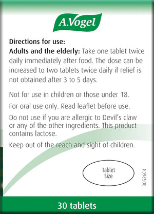A.Vogel Atrosan Devil’S Claw Tablets | Back & Muscle Pain Relief | 30 Devil’S Claw Tablets