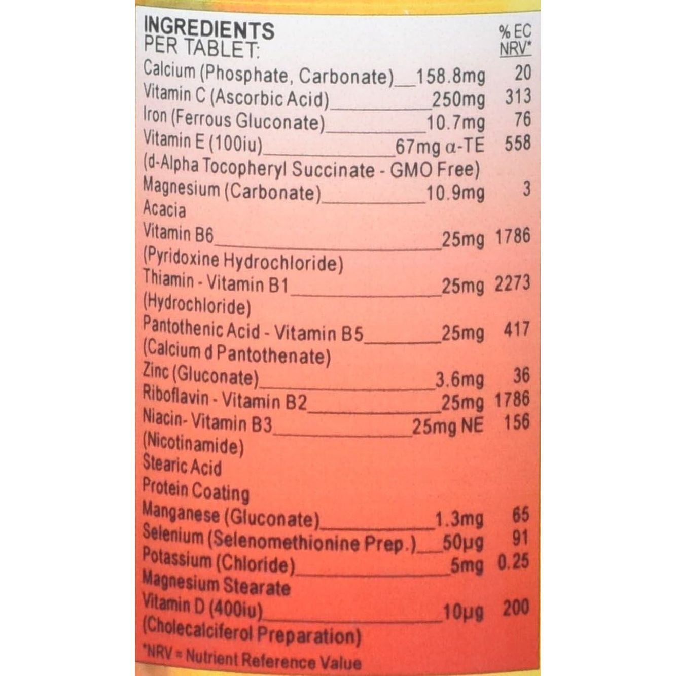 Health plus Multi Vits 'N' Mins without Vitamin a One-A-Day Multivitamin Supplement - 30 Tablets