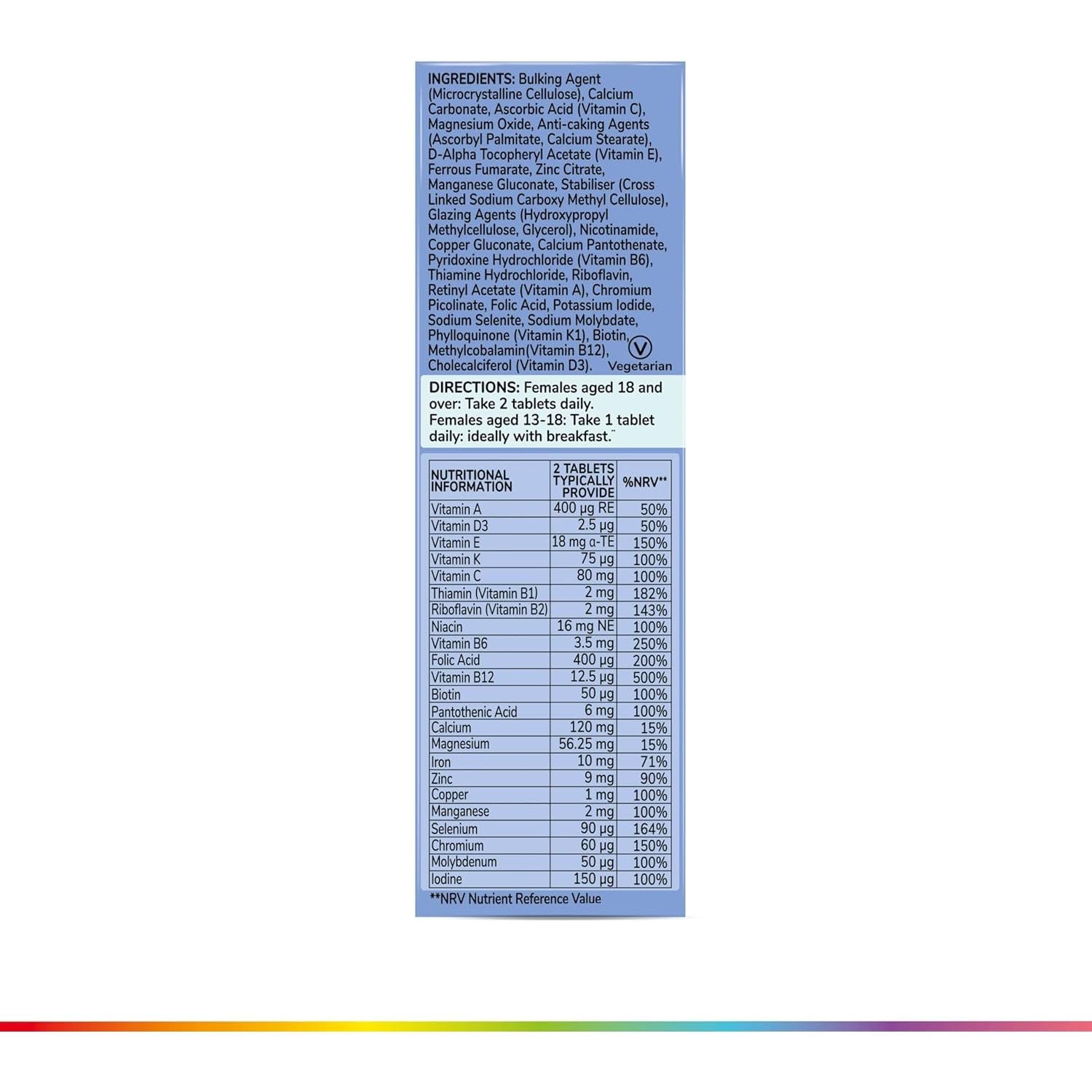 Health & Her Multivitamin for Women with Monthly Natural Cycles - Supplements for Women - Nutrition and Wellbeing Support for Menstrual Cycle - 1 Month Supply, 60 Tablets - Vegan & Gluten Free