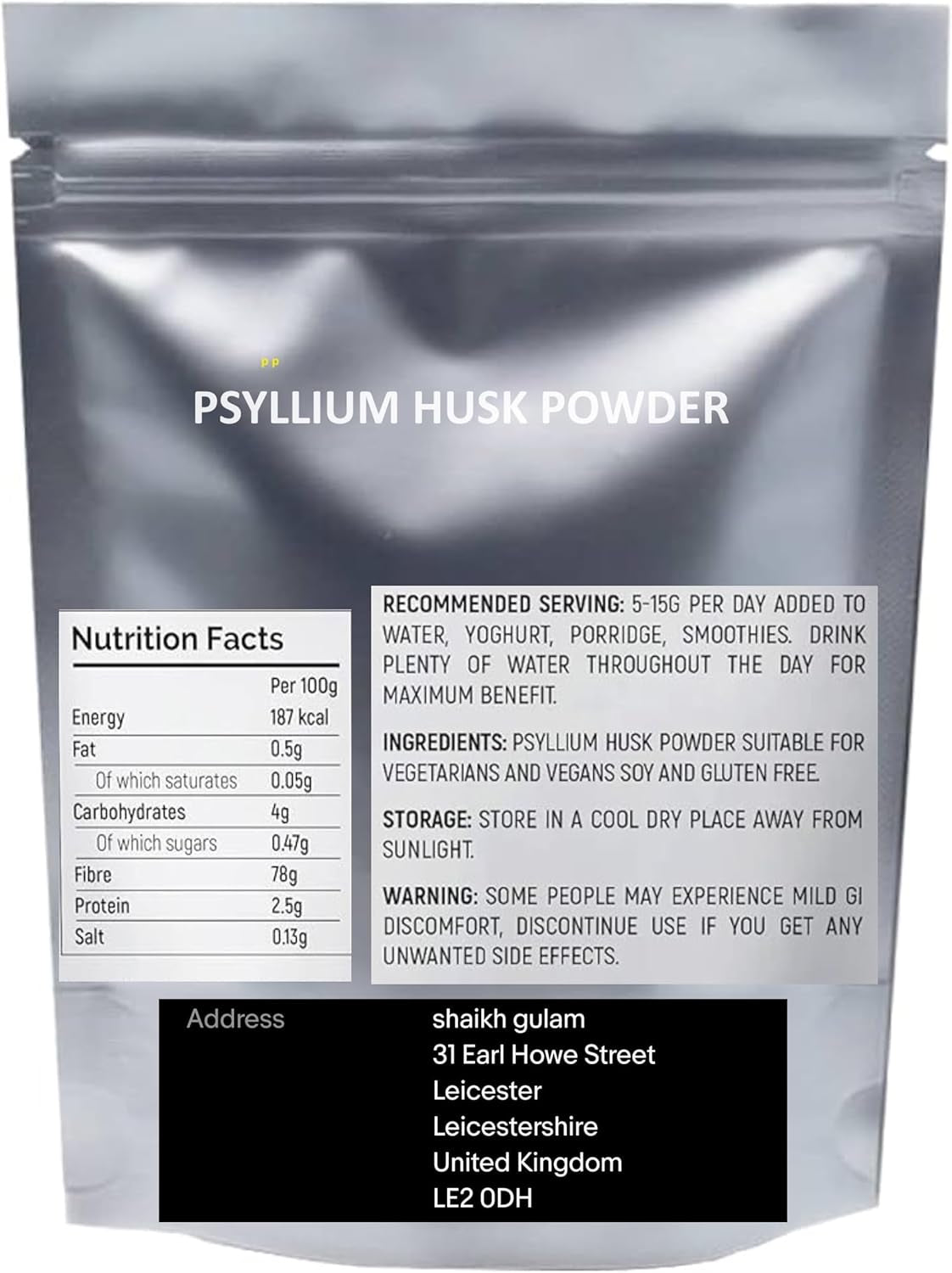 Psyllium Husk Ground Powder Natural Fibre Premium Quality by Masala Cottage® 25G-1.9Kg (50, Grams)