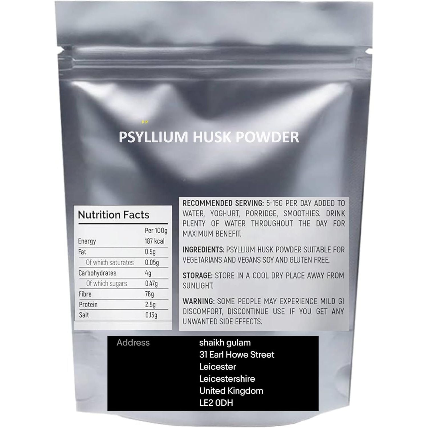 Psyllium Husk Ground Powder Natural Fibre Premium Quality by Masala Cottage® 25G-1.9Kg (50, Grams)
