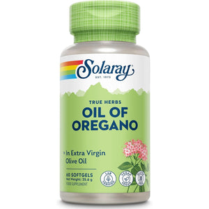 Solaray - Oregano Oil 150Mg - 60 Vegan Softgel - Natural Source of Omega 3 and 6, Vitamins and Minerals - High Strength Supplement - with Extra Virgin Olive Oil for Gentle Digestion - Lab Verified