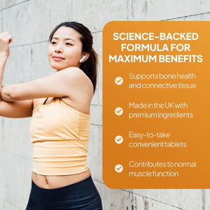 Ginger Tablets | Supports Joints, Bones & Energy | with Added Calcium & Manganese | 240 High-Strength Tablets = 4 Months’ Supply | Joint and Digestive Support | Gmp-Certified & Uk-Made