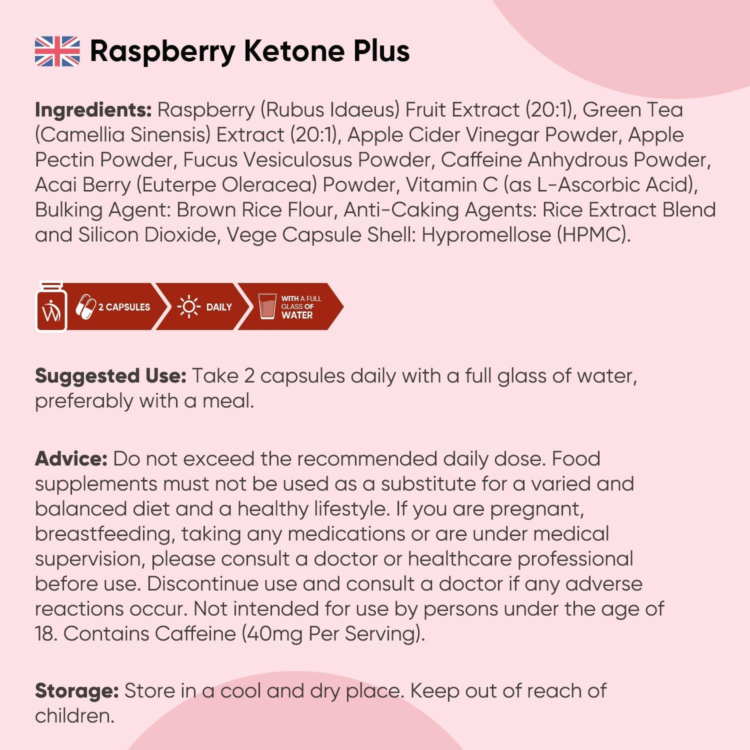 Raspberry Ketone plus 4280Mg - 180 Vegan Capsules - with Apple Cider Vinegar, Vitamin C, Caffeine & Green Tea - 3 Months Supply - Keto & Low Carb Diet-Friendly Raspberry Ketones Supplement